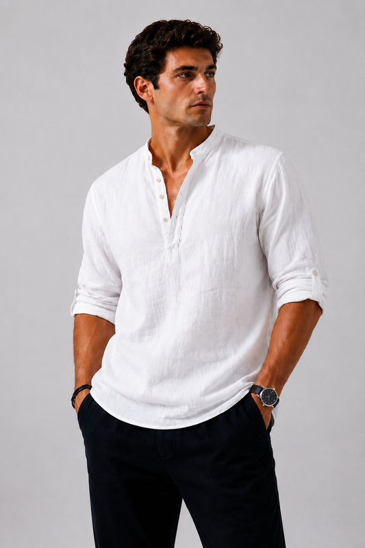 LISSANDRO | Camisa informal de manga larga de lino