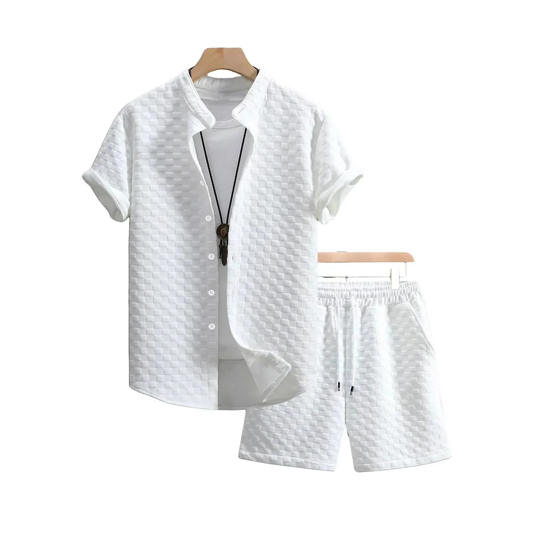 Conjunto corto de tela waffle | Confort ligero y transpirable para verano