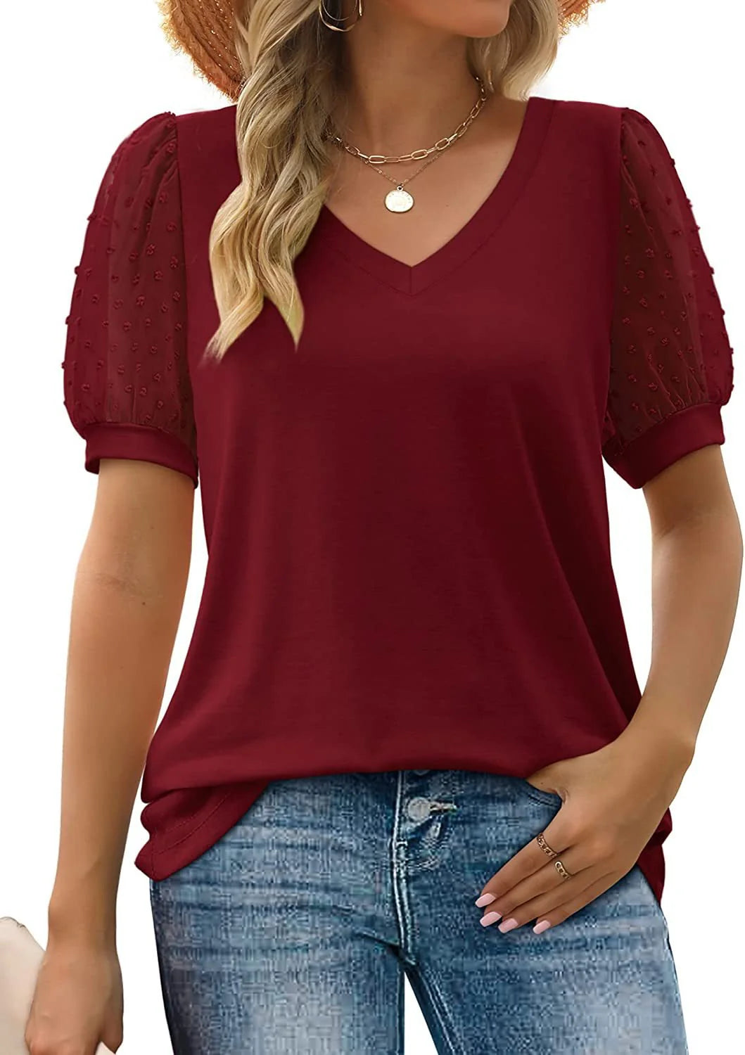 ÉLISE | Camiseta casual con escote en V