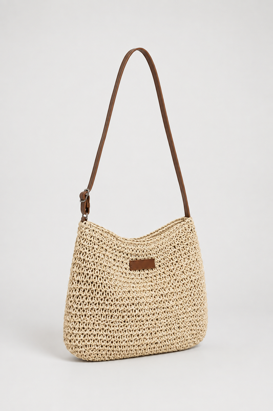 KATHY | Bolsa de paja trenzada minimalista