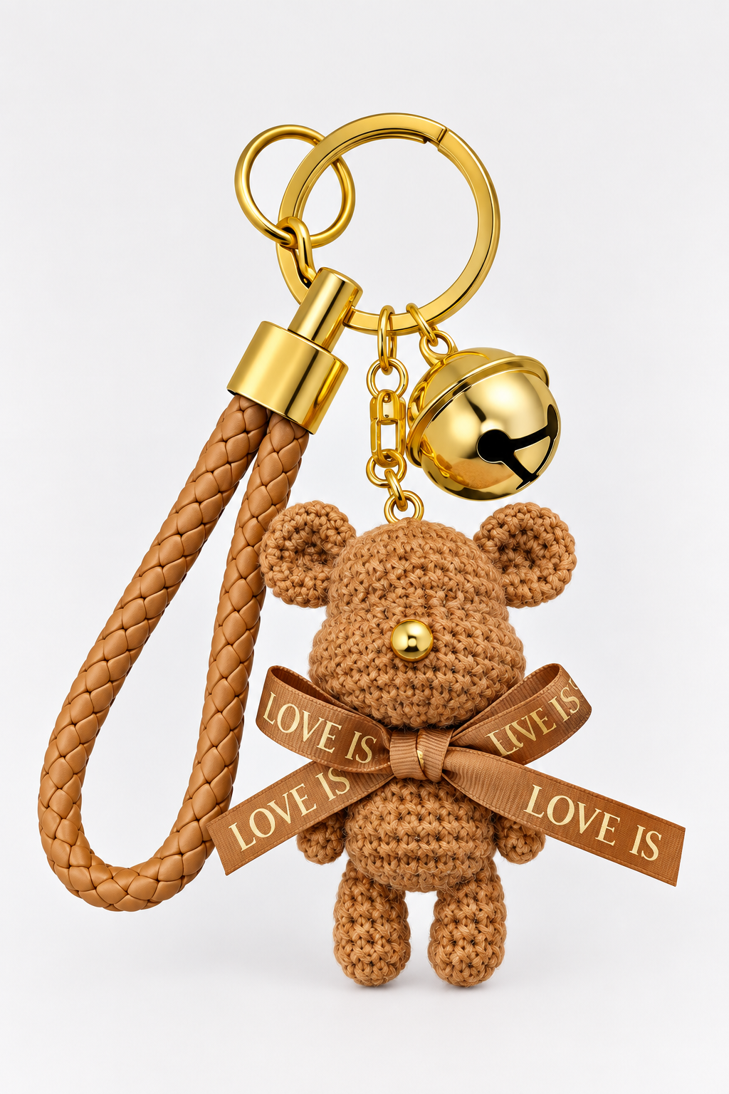 Bear | Charm de bolso elegante en aspecto dorado
