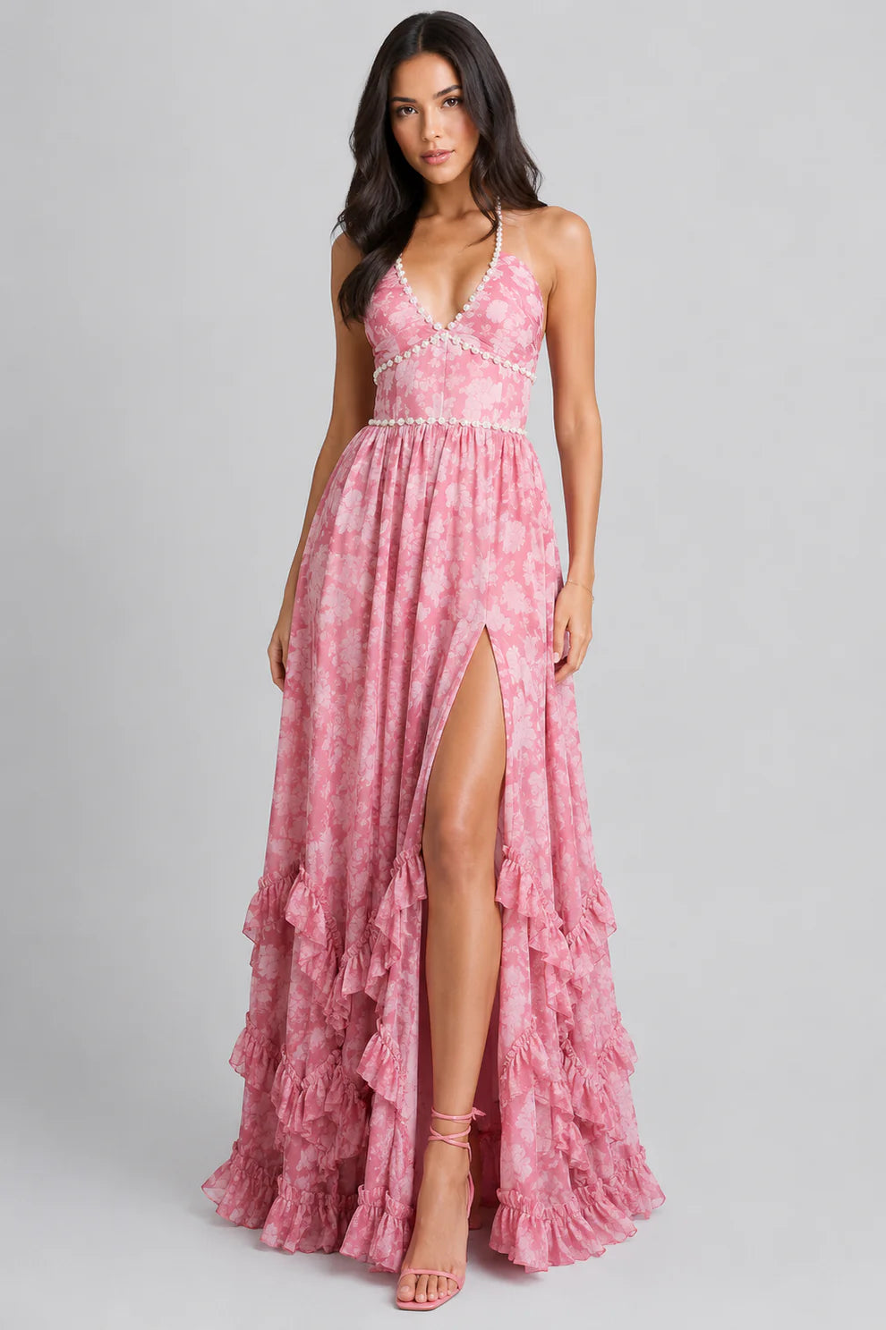 VALERIA | Vestido Maxi Chic en Estilo Floral Vintage