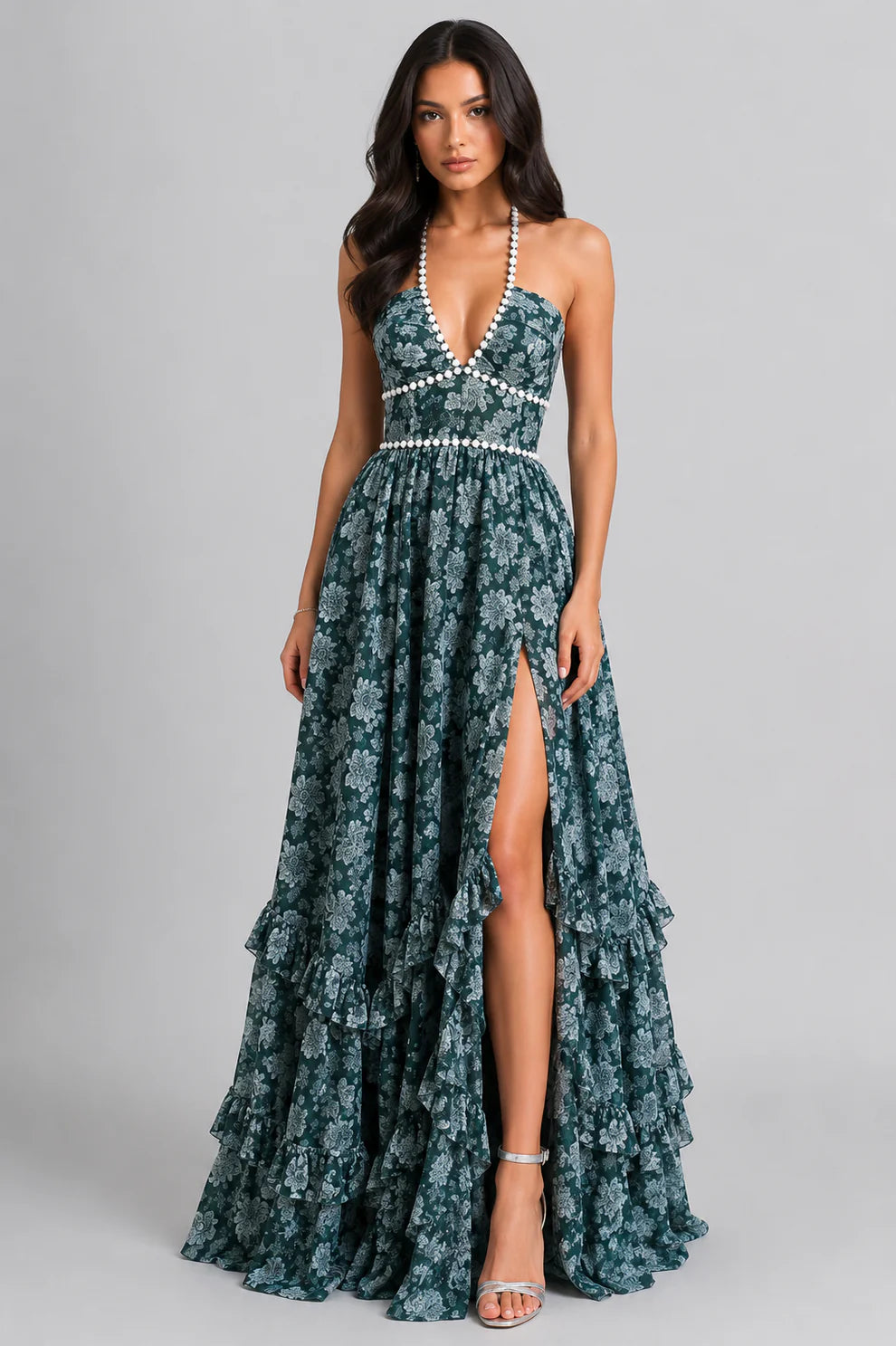 VALERIA | Vestido Maxi Chic en Estilo Floral Vintage