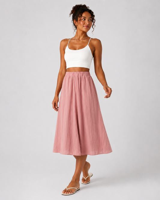 NATALIA | Pantalón falda fluido de lino