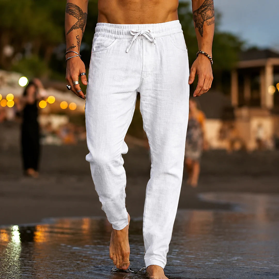 SANDRO | PANTALONES DE PLAYA DE LINO