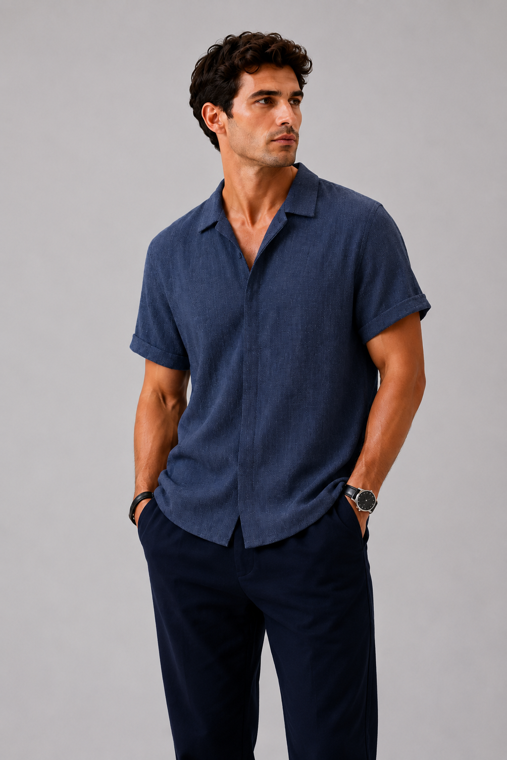 BELMONT | Camisa con estilo de lino