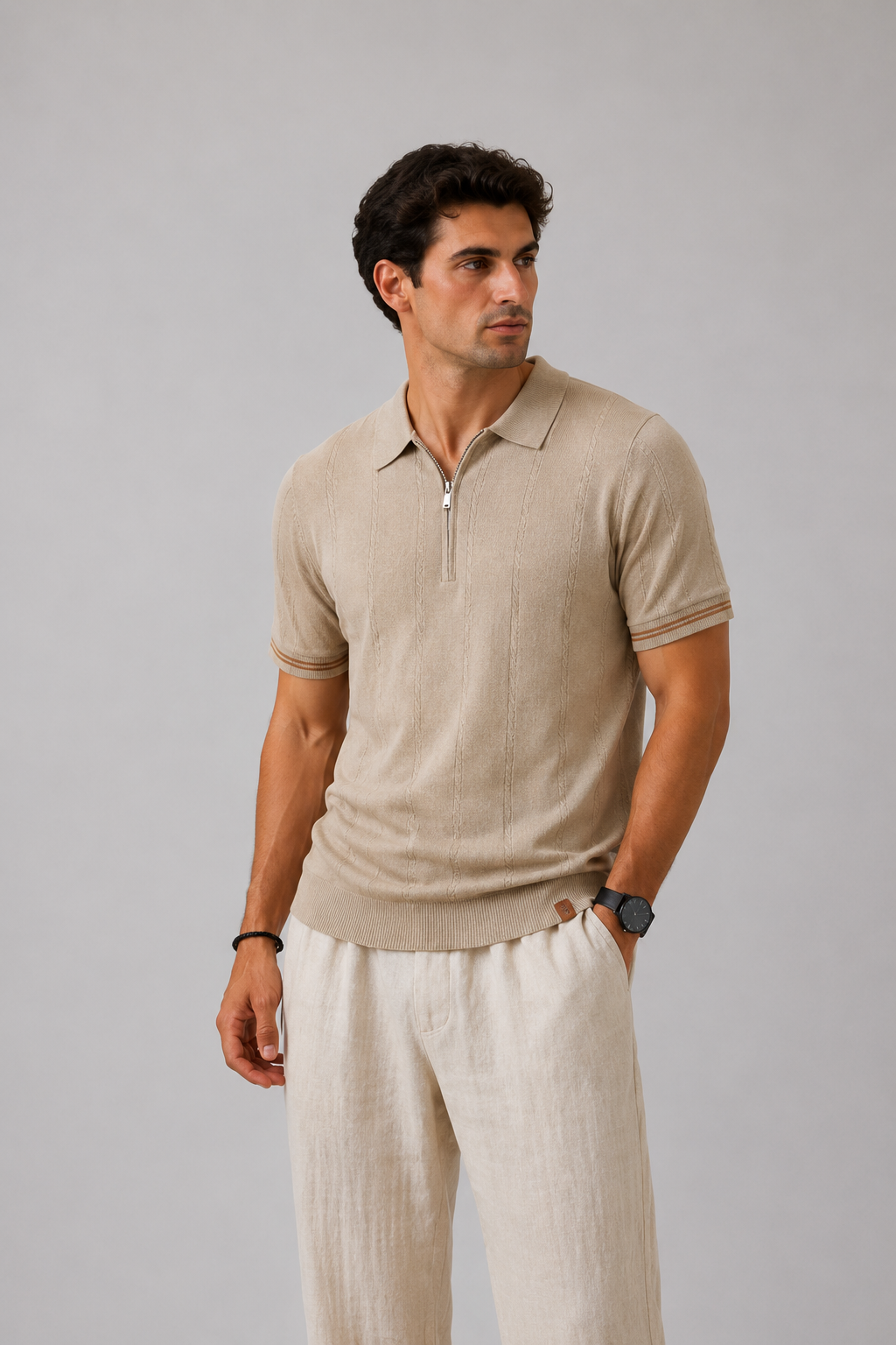 POLO | Camisa de punto con cremallera de Monza