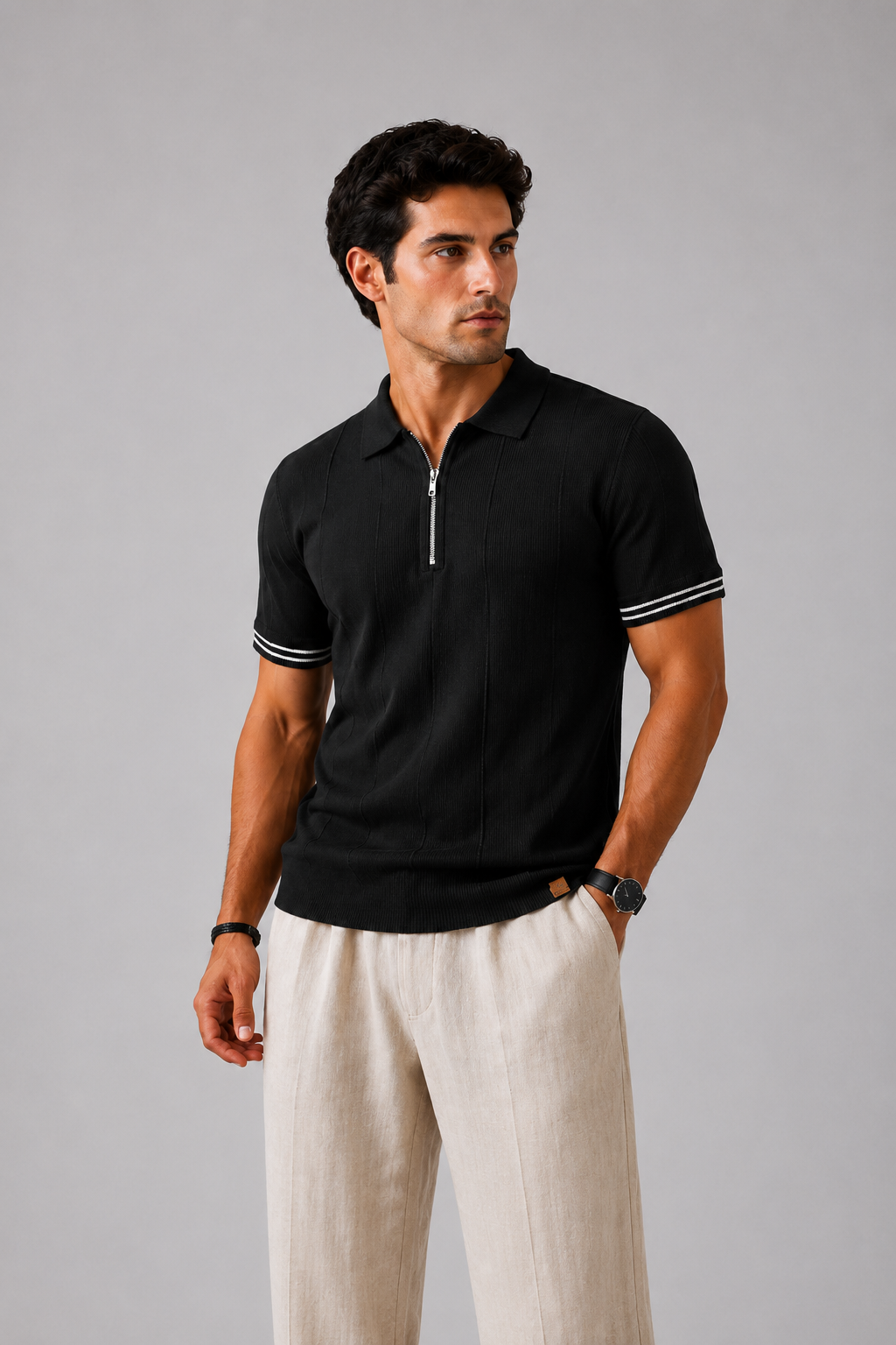 POLO | Camisa de punto con cremallera de Monza