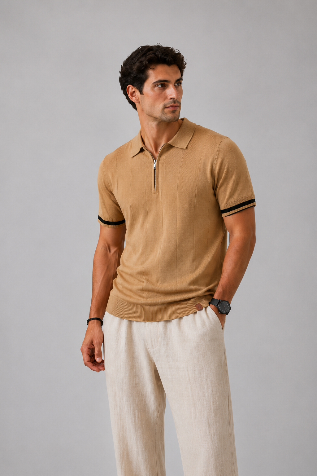 POLO | Camisa de punto con cremallera de Monza