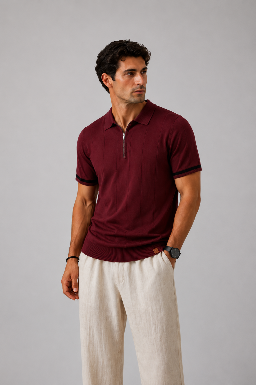 POLO | Camisa de punto con cremallera de Monza