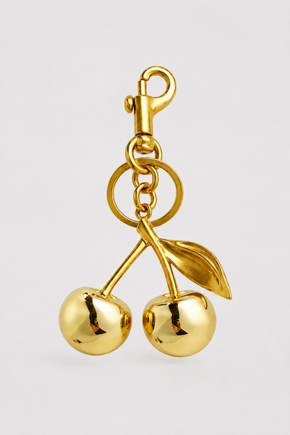 Cherry | Charm de bolso elegante en aspecto dorado