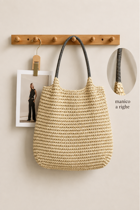 NATALINA | Bolso bandolera de paja trenzada - Natural