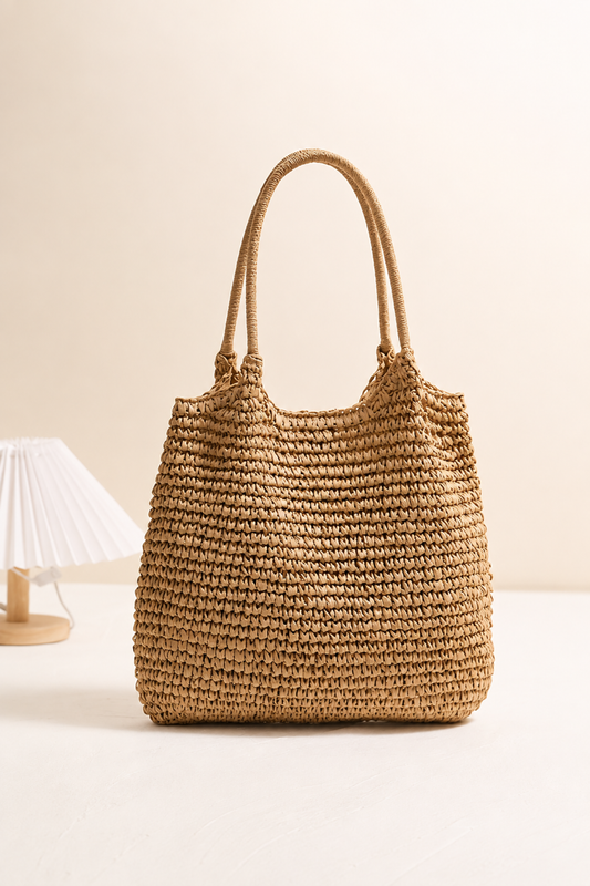 MARISOL | Bolso bandolera de paja trenzada - Avellana