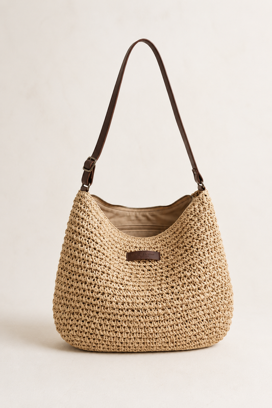 CINZIA | Bolso trenzado elegante - Color arena