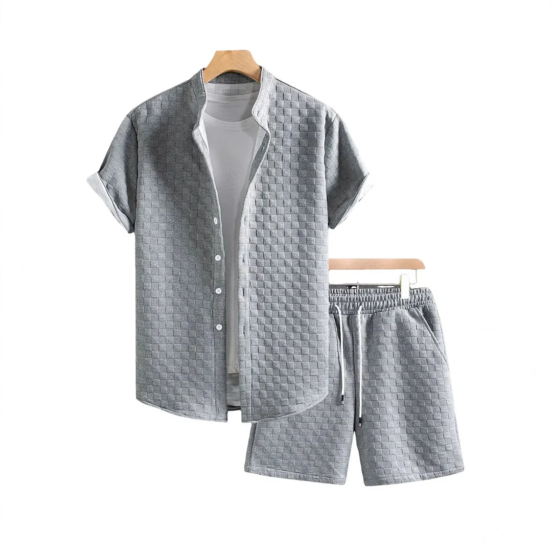 Conjunto corto de tela waffle  | Confort ligero y transpirable para verano