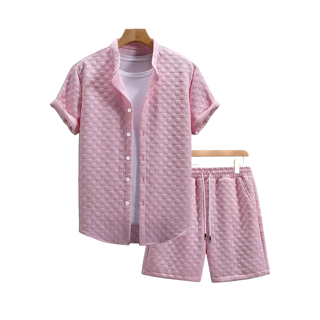 Conjunto corto de tela waffle  | Confort ligero y transpirable para verano