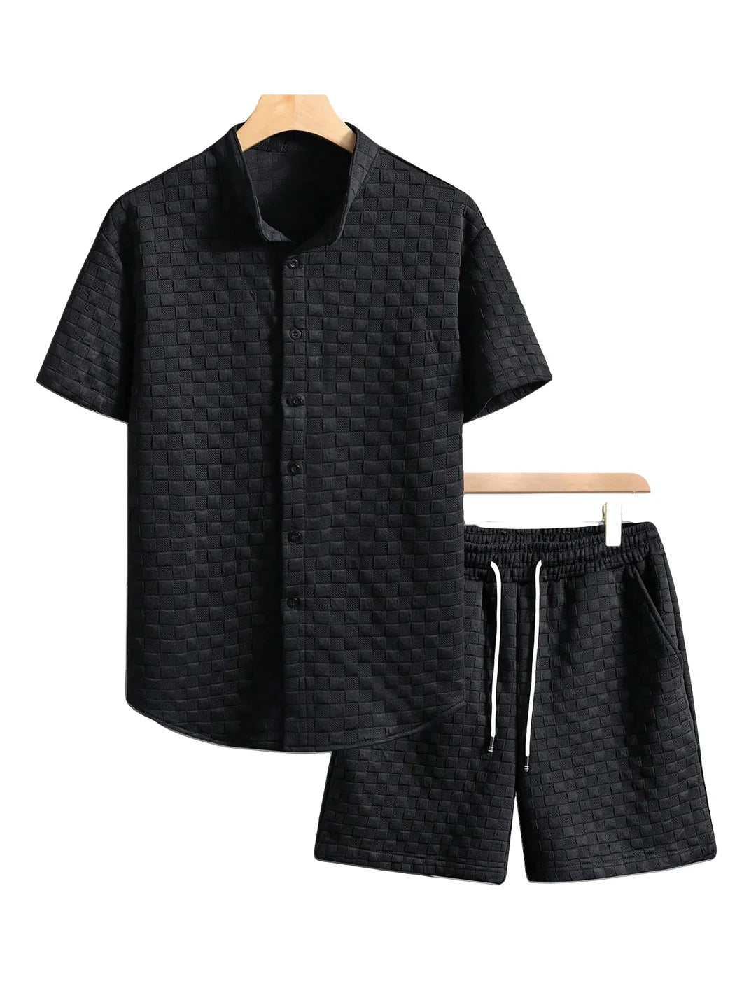 Conjunto corto de tela waffle  | Confort ligero y transpirable para verano