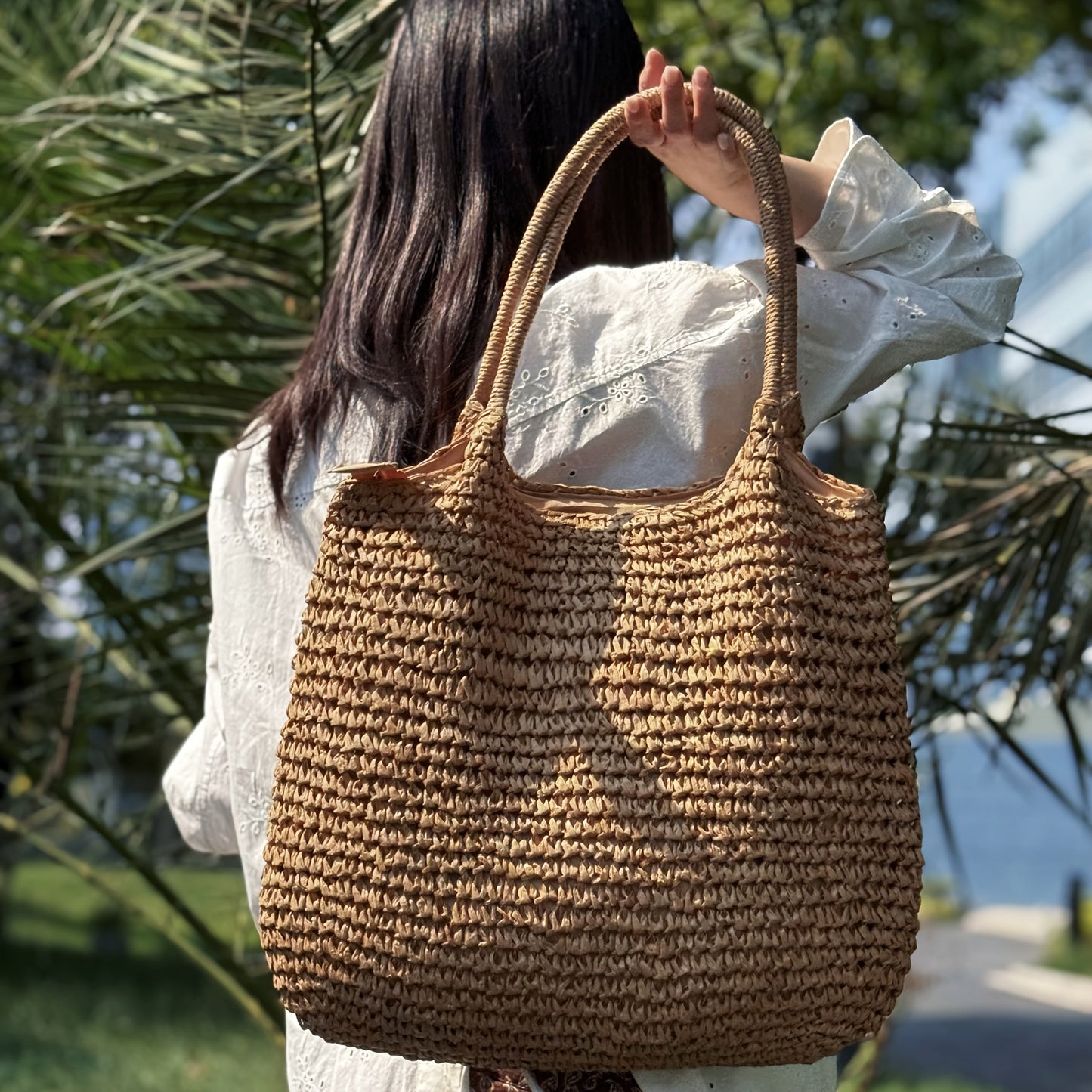 NATALINA | Bolso bandolera de paja trenzada - Natural